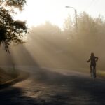 Family bike tours in Sardinia sunset