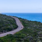 Strada costiera panoramica per bici da corsa vicino a Buggerru